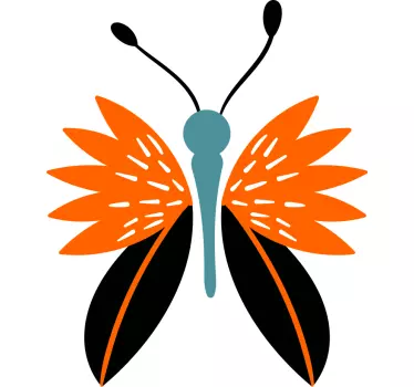 Butterfly wall sticker colorful butterfly accent - TenStickers