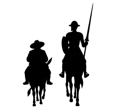 Sticker of Don Quixote and Sancho - TenStickers