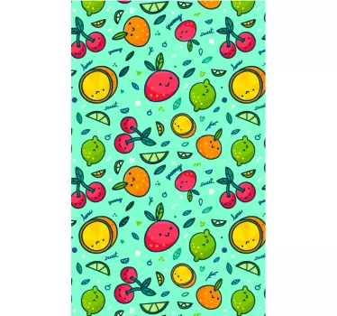 Funny fruit faces glass door decal - TenStickers