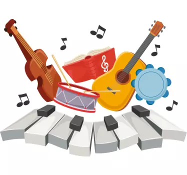 Musical sticker musical instruments set - TenStickers