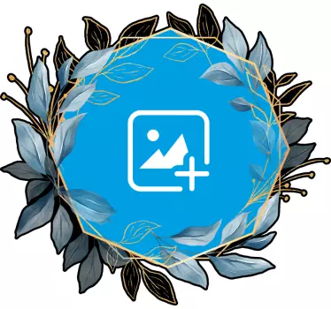 Whiteboard sticker customized floral frame - TenStickers