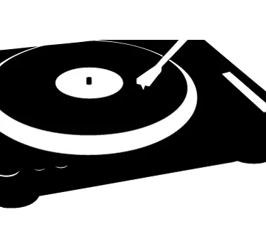 Dj table mixer laptop sticker - TenStickers