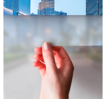 Translucent glass shower screen window sticker - TenStickers