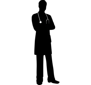 Doctor Silhouette Wall Sticker - TenStickers