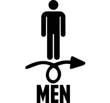 Men symbol design door sticker - TenStickers
