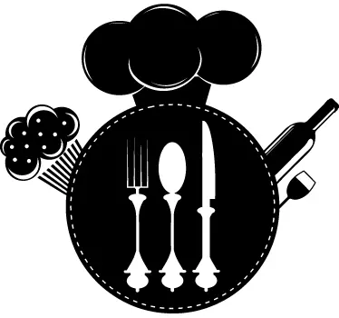 Cuttlery Logo Kitchen Sticker - TenStickers