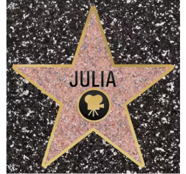 Personalised Hollywood Star Floor Sticker - TenStickers