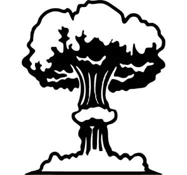 Nuclear bomb toilet sticker - TenStickers