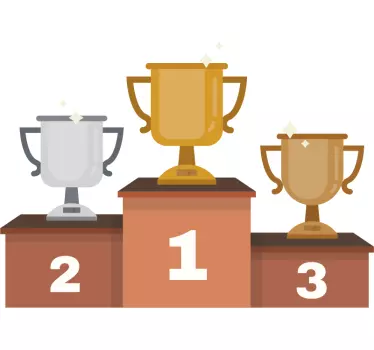 Olympic Podium Wall Sticker - TenStickers