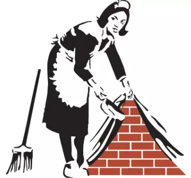 Maid in London by Banksy Living Room Wall Sticker - TenStickers