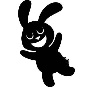 Chalkboard sticker joyful bunny design - TenStickers
