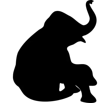 Chalkboard sticker elephant silhouette - TenStickers