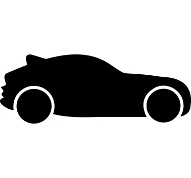 Chalkboard sticker sporty car silhouette - TenStickers