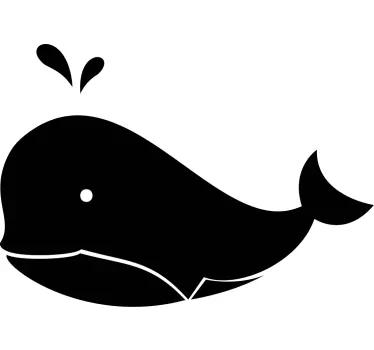 Chalkboard sticker whale silhouette design - TenStickers