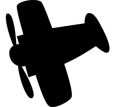 Chalkboard sticker aircraft silhouette design - TenStickers