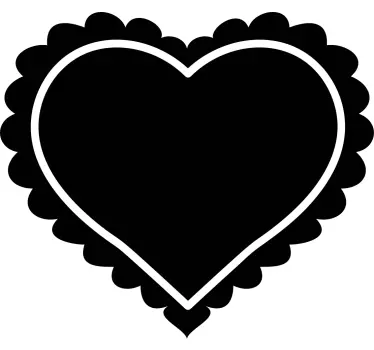 Chalkboard sticker heart outline design - TenStickers