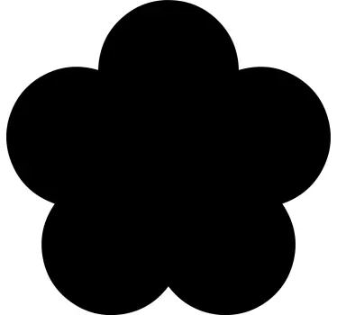 Chalkboard sticker flower shape design - TenStickers