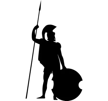Chalkboard sticker spartan warrior silhouette - TenStickers