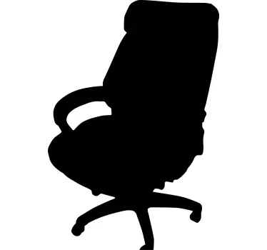 Chalkboard sticker office chair outline - TenStickers
