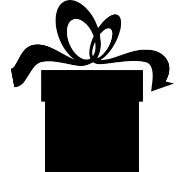 Chalkboard sticker gift box outline - TenStickers