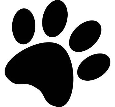 Chalkboard sticker paw print silhouette - TenStickers