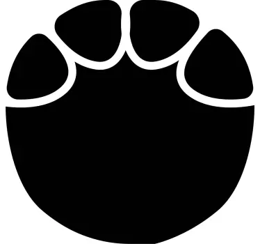 Chalkboard sticker paw print outline - TenStickers