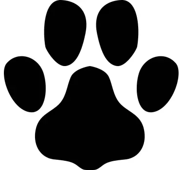 Chalkboard sticker paw print shape - TenStickers