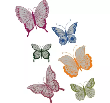 Butterfly wall sticker lively butterfly collection - TenStickers