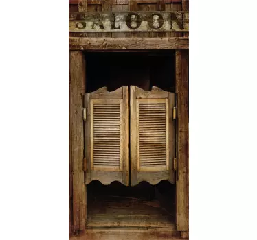 Door sticker rustic tavern entryway - TenStickers