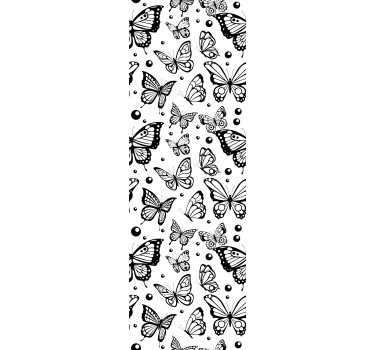 Monocolor butterflies and dots shower sticker - TenStickers