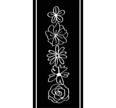 Shower screen sticker floral shower design - TenStickers