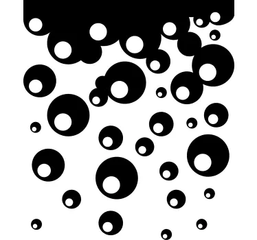 Shower screen sticker bubble pattern design - TenStickers
