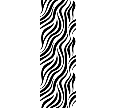 Shower screen sticker with wavy pattern design - TenStickers