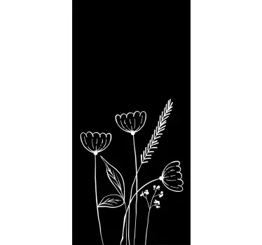 Shower screen sticker flower pattern decoration - TenStickers