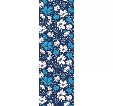 Shower screen sticker floral design illustration - TenStickers