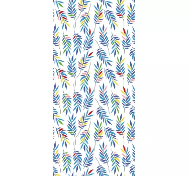 Shower screen sticker lively leaf design - TenStickers