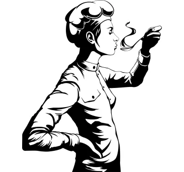 Service sticker culinary artist figurine - TenStickers