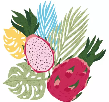 Fruit sticker tropical fruit display - TenStickers