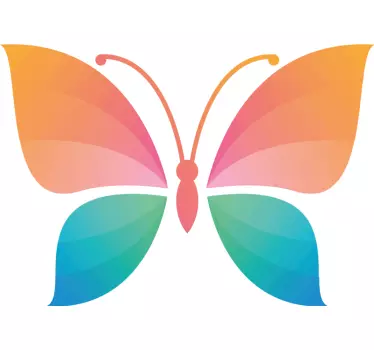 Butterfly wall sticker vibrant butterfly art - TenStickers