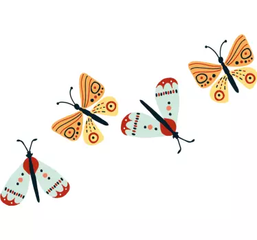 Colorful butterfly set butterfly wall sticker - TenStickers