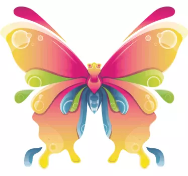 Butterfly wall sticker colorful butterfly art - TenStickers