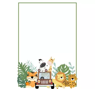Whiteboard sticker animal safari adventure - TenStickers
