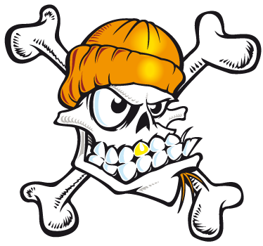 Skull Skater Wall Sticker - TenStickers