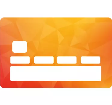 Credit card sticker geometric orange design - TenStickers