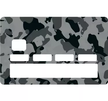 Credit card sticker camouflage patterned design - TenStickers