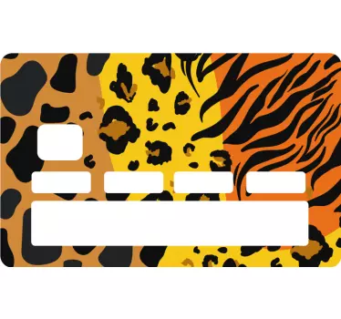Savage animal skin credit card sticker - TenStickers