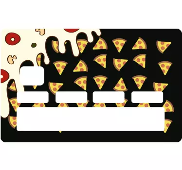 Credit card sticker pizza slice design - TenStickers