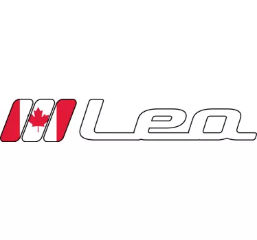 Canada flag in rectangle and custom name motorcycle stickers - TenStickers