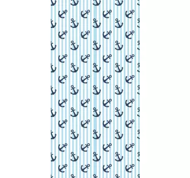 Shower screen sticker nautical anchor design - TenStickers