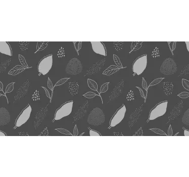 Shower screen sticker leaves and fruits design - TenStickers